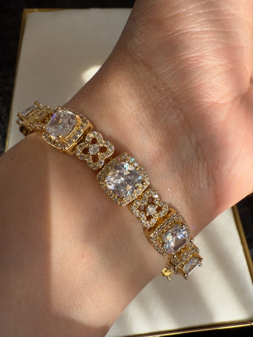 18K Gold Filled CZ Tennis Bracelet in 7in